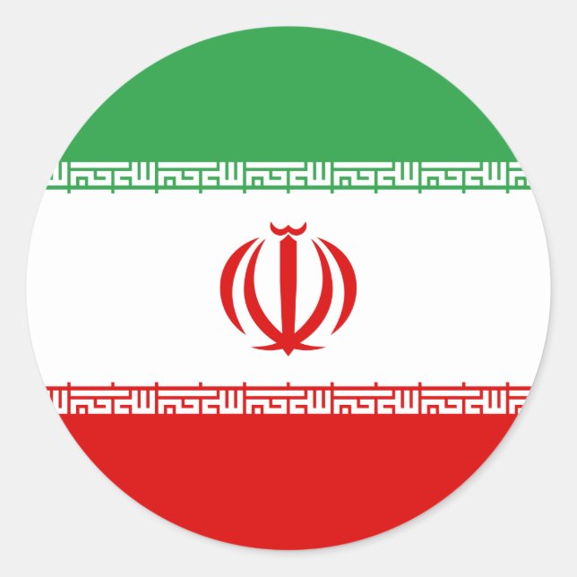 Iran (Iranian) Flag Classic Round Sticker (Front)