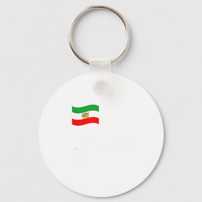 Iran Iranian Flag Lion Key Ring (Front)