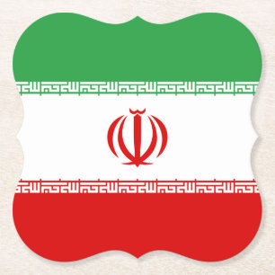 Iran (Iranian) Flag Paper Coaster