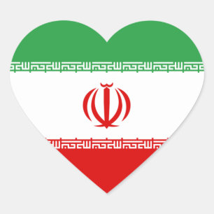 Iran/Iranian/Irani Heart Flag Sticker