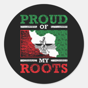 Iran Iranian Persian Irani Flag Iran Roots Farsi I Classic Round Sticker