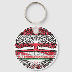 Iran Iranisch Österreichisch Österreich Baum Key Ring