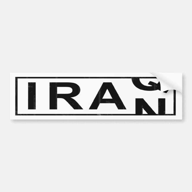 Iran Iraq Bumper Sticker (Front)