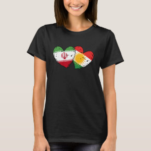 Iran Kurdistan Heart Flag Iranian Kurdish Pride T-Shirt