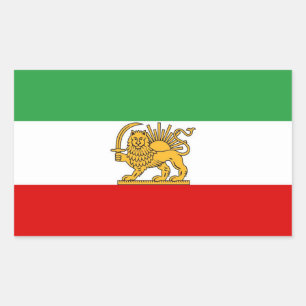 IRAN Lion and Sun Flag LARGE Sticker