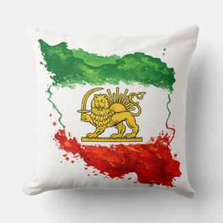 Iran Lion & Sun Throw Pillow | Persian Shir o Khor