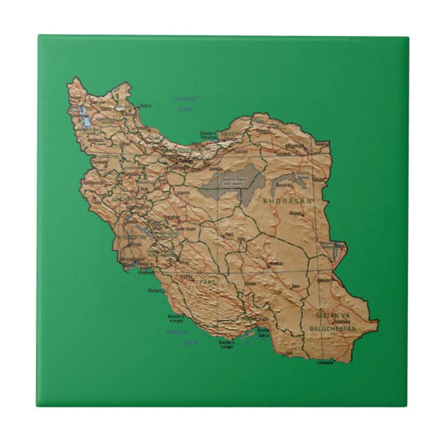 Iran Map Tile (Front)