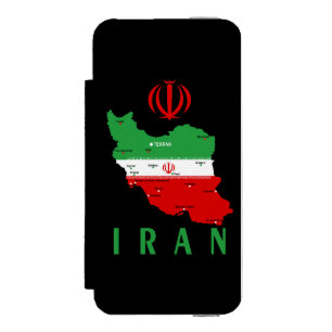 Iran Map with Flag and Emblem Incipio Watson™ iPhone 5 Wallet Case