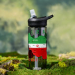 Iran Map with Flag and Emblem Water Bottle<br><div class="desc">Iran Political Map with capital Tehran,  national borders,  most important cities,  rivers and lakes. The Iranian Flag Colors are superposed on the Map Silhouette. Vector Illustration by BluedarkArt TheChameleonArt</div>