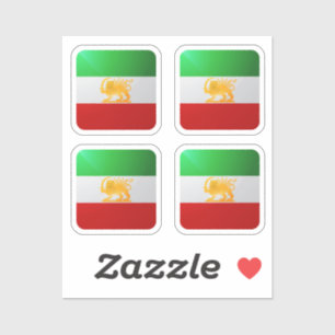 Iran Persian square glossy flag