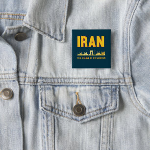 Iran Pride Iranian Persia Cradle of Civilisation 15 Cm Square Badge