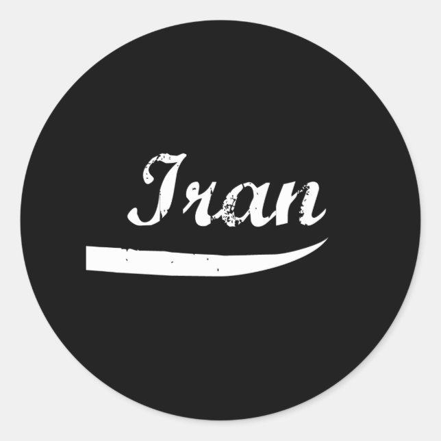 Iran Revolution Style Classic Round Sticker (Front)
