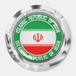 Iran Round Emblem Magnet