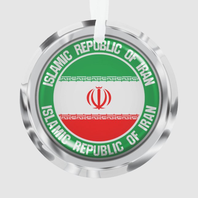 Iran Round Emblem Ornament (Back)