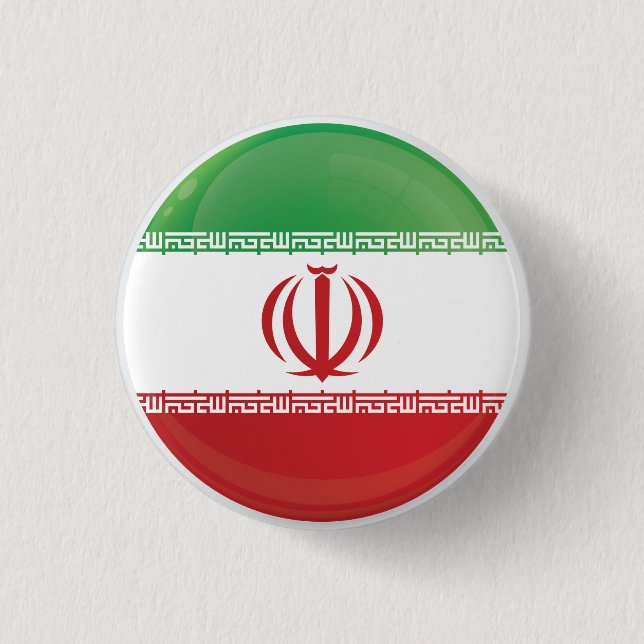 Iran  Round Icon Flag 3 Cm Round Badge (Front)