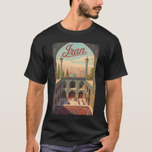 Iran Skyline Illustration Travel Art Vintage T-Shirt