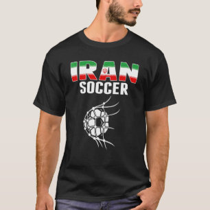 Iran Soccer Ball In Net Goal Iranian Football Sup T-Shirt
