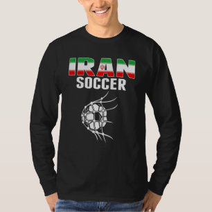 Iran Soccer Ball In Net Goal Iranian Football Sup T-Shirt