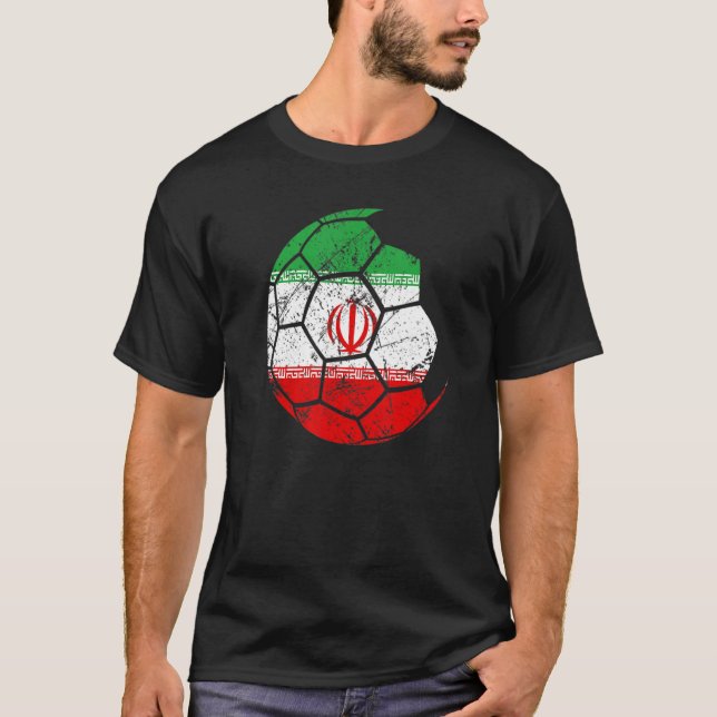 Iran Soccer National Team Support The Team Flag Fo T-Shirt (Front)