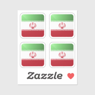 Iran square glossy flag