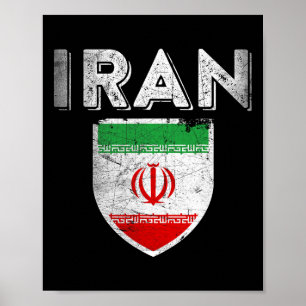 Iran Tee Iranian Jersey Persian Flag Shirt Soccer Poster