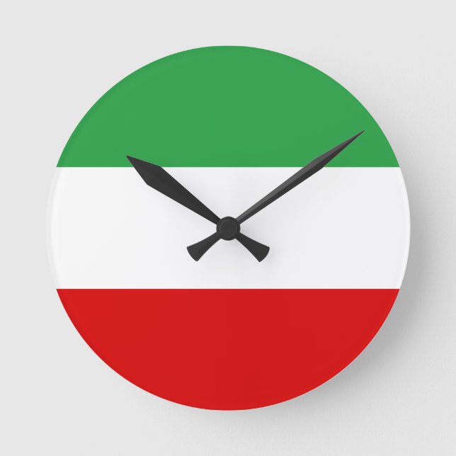Iran Tricolor Round Clock (Front)