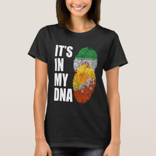 Iranian And Bhutanese Mix DNA Flag Heritage T-Shirt