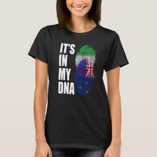 Iranian And New Zealand Mix DNA Flag Heritage T-Shirt
