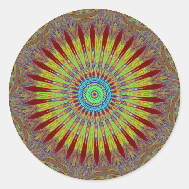 Iranian carpet  African ethnic tribal pattern.jpg Classic Round Sticker (Front)