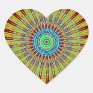 Iranian carpet  African ethnic tribal pattern.jpg Heart Sticker