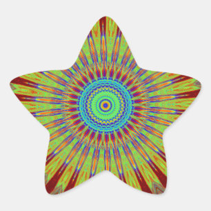 Iranian carpet  African ethnic tribal pattern.jpg Star Sticker