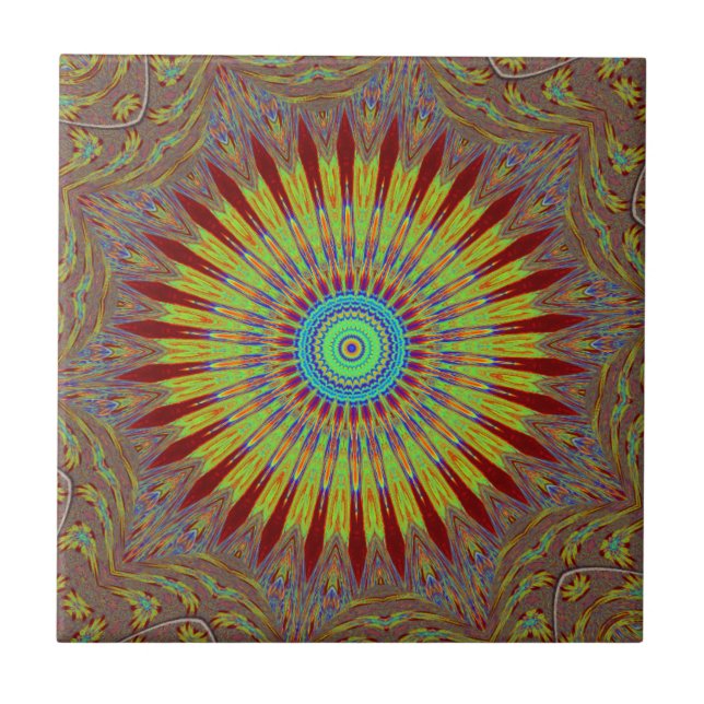 Iranian carpet  African ethnic tribal pattern Tile (Front)