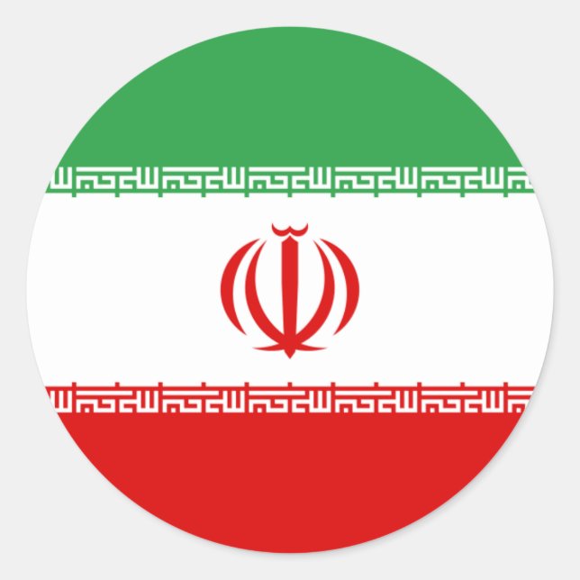 Iranian Flag, Flag of Iran Classic Round Sticker (Front)