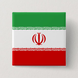 Iranian Flag (Iran) (Persian) 15 Cm Square Badge