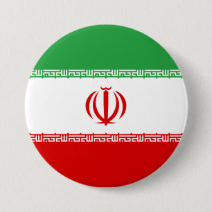 Iranian Flag (Iran) (Persian) 7.5 Cm Round Badge
