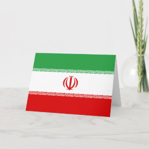 Iranian Flag (Iran) (Persian) Card