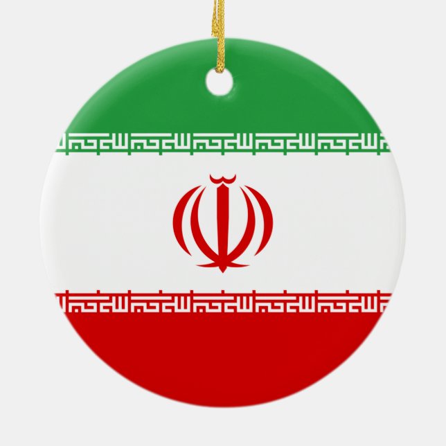 Iranian Flag (Iran) (Persian) Ceramic Ornament (Back)
