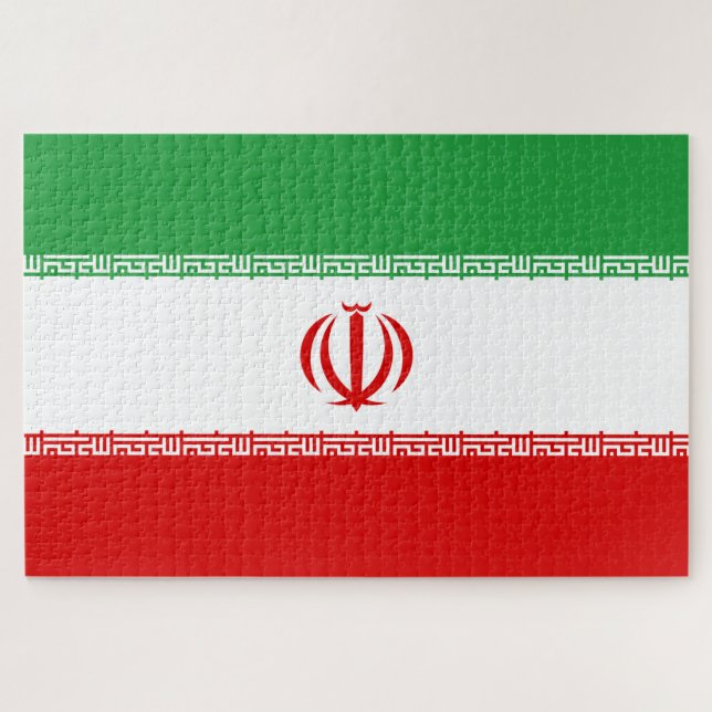 Iranian Flag (Iran) (Persian) Jigsaw Puzzle (Horizontal)