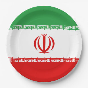 Iranian Flag (Iran) (Persian) Paper Plate