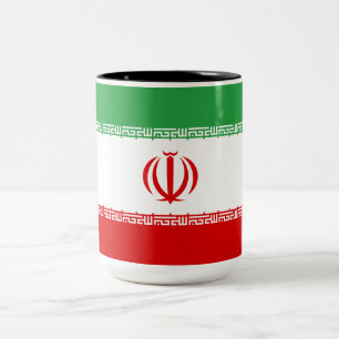 Iranian Flag (Iran) (Persian) Two-Tone Coffee Mug