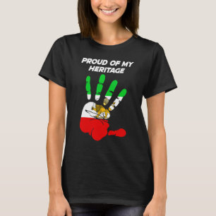 Iranian Flag Lion Printed Palm Persia T-Shirt