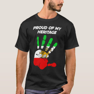 Iranian Flag Lion Printed Palm Persia T-Shirt