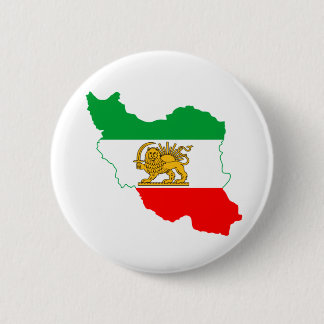 Iranian Flag Map with Lion Logo 6 Cm Round Badge