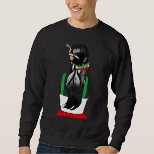 Iranian Flag No Hijab Woman Loose Hair Support Wom Sweatshirt