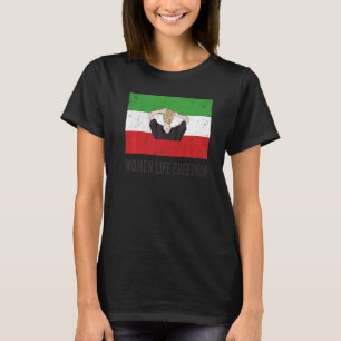 Iranian Flag No Hijab Women Life Free Support Wome T-Shirt