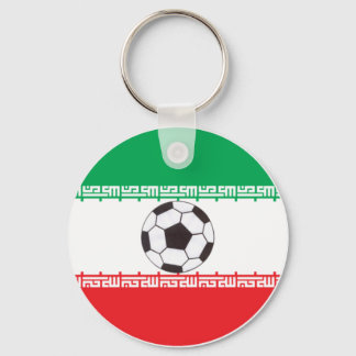 Iranian Flag with soccer ball keychain