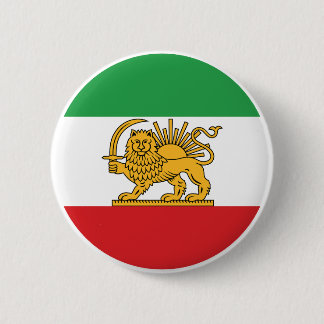 Iranian Lion and Sun Historic Flag Emblem 6 Cm Round Badge