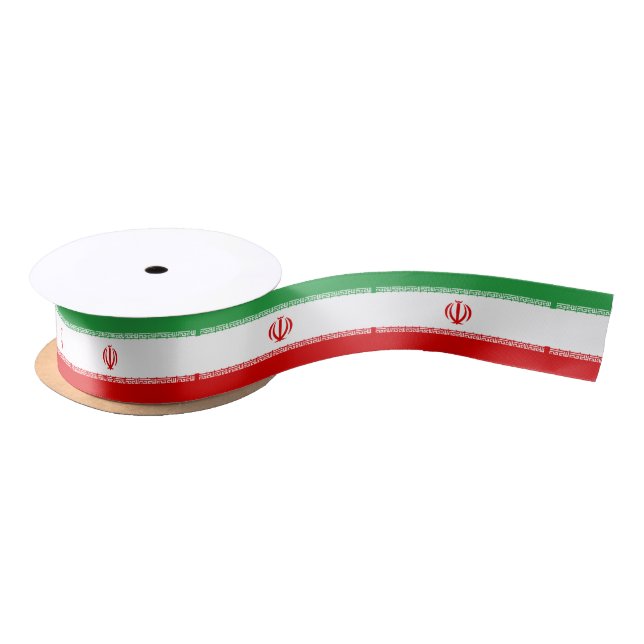 Iranian (Persian) flag ribbon Satin Ribbon (Spool)