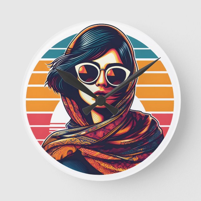Iranian woman - Iran Round Clock (Front)
