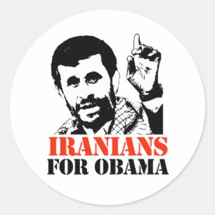 IRANIANS FOR OBAMA CLASSIC ROUND STICKER
